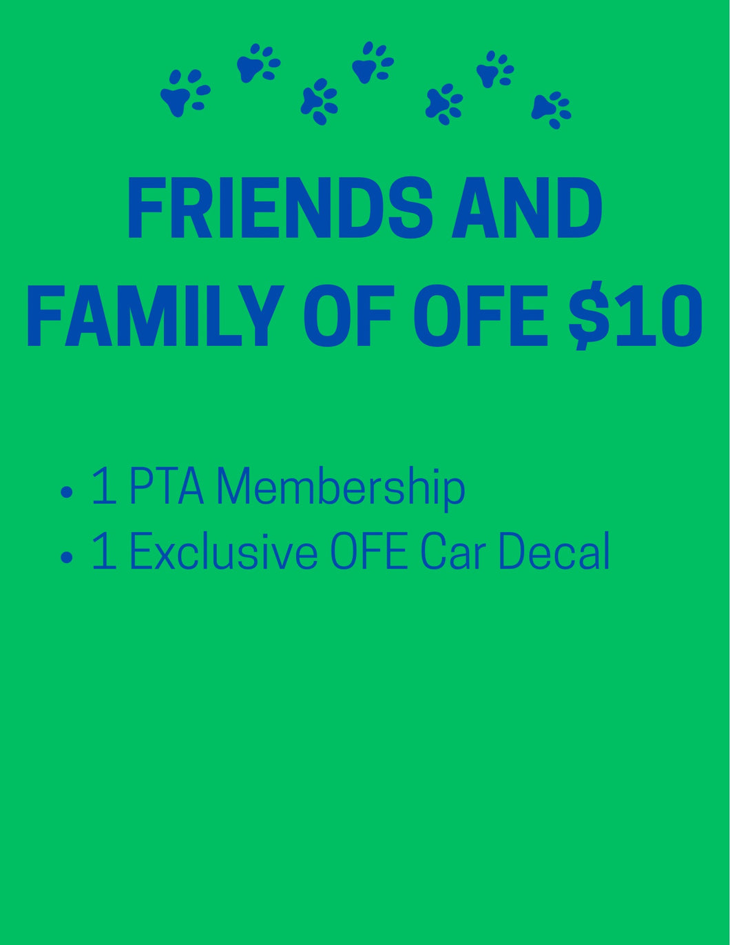 Friends and Family of OFE PTA Membership